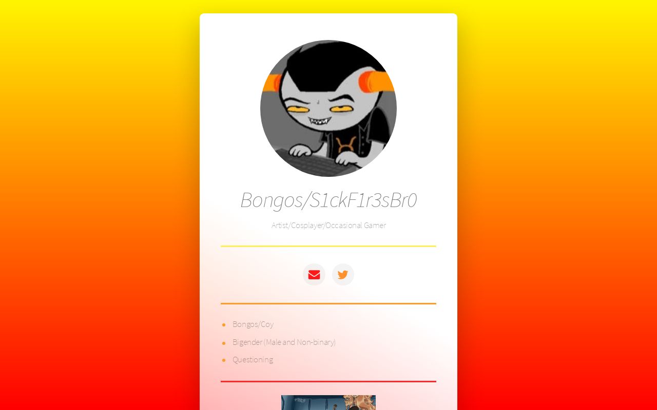 Carrd profile picture for @bongos